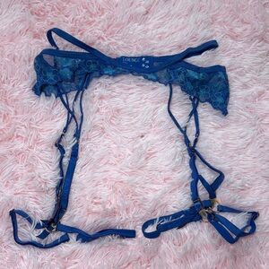Blue LOUNGE Lace garter
